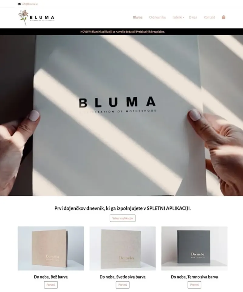 Spletna trgovina BLUMA